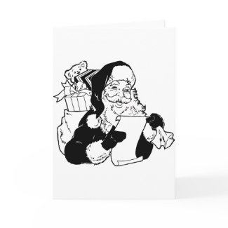 Santa checking his list card