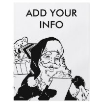 Santa checking his list flyers