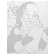 Santa checking his list letterhead