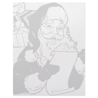 Santa checking his list letterhead