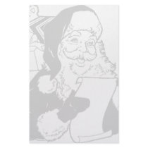 Santa checking his list stationery