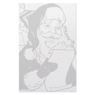 Santa checking his list stationery