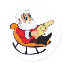 Santa Checking List stickers