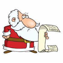 santa checking the naughty list photo cut outs