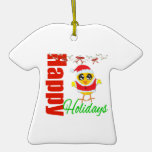 Santa Chick - Happy Holidays Christmas Tree Ornament