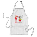 Santa Chick Naughty But Nice aprons by chicktshirts Santa Chick Naughty But Nice aprons