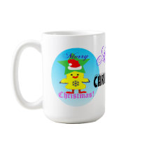 ♫♥Santa Chicken Fun White Classic Mug♥♪