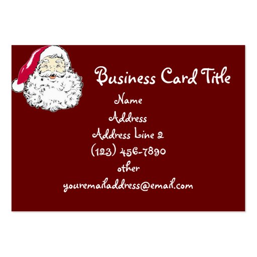 Santa Christmas Business Cards (front side)