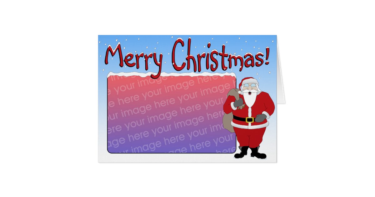 Santa Christmas Card Template | Zazzle