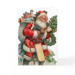 Santa Christmas Card With Matching Postage