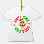Santa Christmas Chick Ornaments
