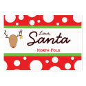 Santa Christmas Gift Tag business cards