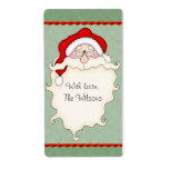 Cute Santa Claus Jolly and Merry Christmas Label | Zazzle