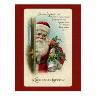 Santa Christmas Greetings Post Cards