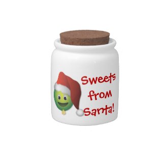 Santa Christmas Ornament Candy Jar