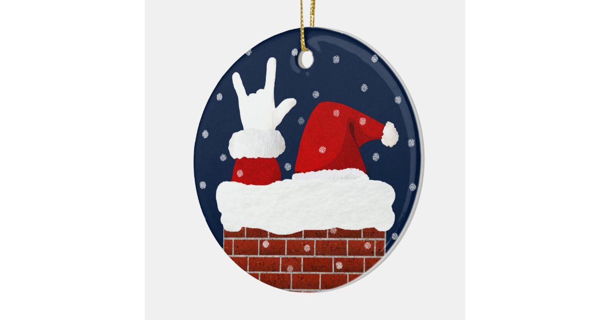 santa christmas ornament w i love you in asl zazzle santa christmas ornament w i love you in asl zazzle