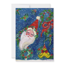 SANTA , CHRISTMAS PARTY INVITATION
