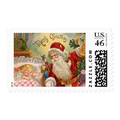 Santa Christmas Postage Stamps