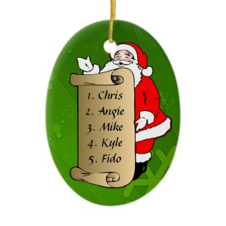 Santa Christmas Tree Ornament