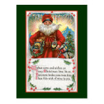 Santa Christmas Wishes Post Cards