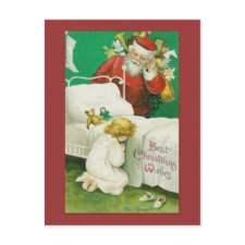 Santa Christmas Wishes postcard