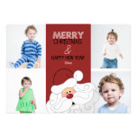 Santa Claus 4-Photo 5x7 Christmas Card