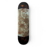 Santa Claus 8 Tiny Reindeer Gold Black White Moon Skateboard Decks