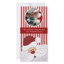 SANTA CLAUS 8x4 Holiday Christmas Photo Card