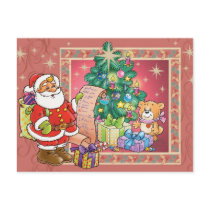 Santa Claus and Christmas Wish List Post Cards