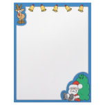 Santa Claus and Reindeer Christmas Customized Letterhead