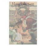 Santa Claus and Sleeping Children by the Fireplace Stationery Design