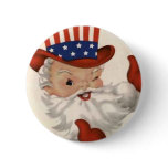 Santa Claus as Uncle Sam Buttons