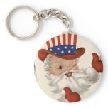 Santa Claus as Uncle Sam Key Chains