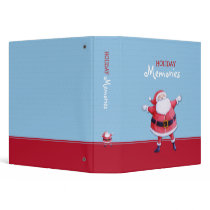 Santa Claus blue Avery Binder