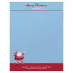Santa Claus blue Christmas Letterhead