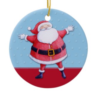 Santa Claus blue Christmas Ornament ornament