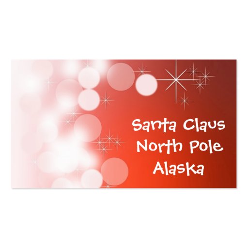 Santa Claus Business Card (front side)
