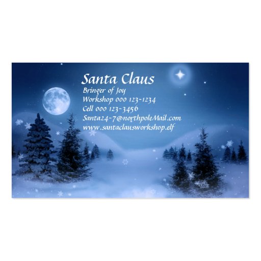 Santa Claus Business Card (front side)