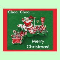 Santa Claus Candy Train posters