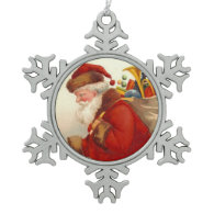Santa Claus Carrying Sack of Toys Ornament