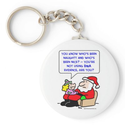 santa claus christmas dna evidence keychains