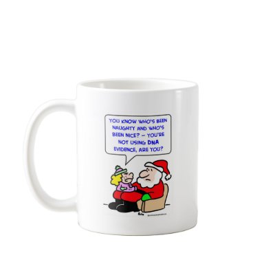 santa claus christmas dna evidence mugs