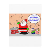 santa claus christmas eight tiny reindeer postcards