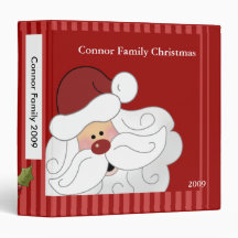 Santa Claus Christmas Holiday Family Photo album 3 Ring Binders
