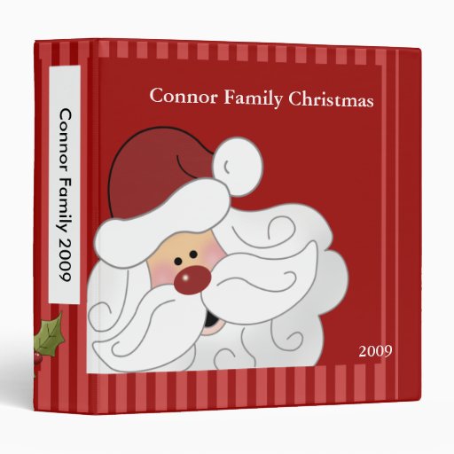 Santa Claus Christmas Holiday Family Photo album 3 Ring Binders