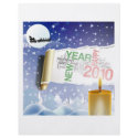 Santa Claus Christmas night and 2010 new year flyers