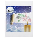 Santa Claus Christmas night and 2010 new year flyers
