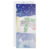 Santa Claus Christmas night and 2010 new year rack cards