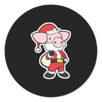 santa claus christmas pig sticker