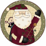 Santa Claus Christmas Tree Ornament Acrylic Cut Out